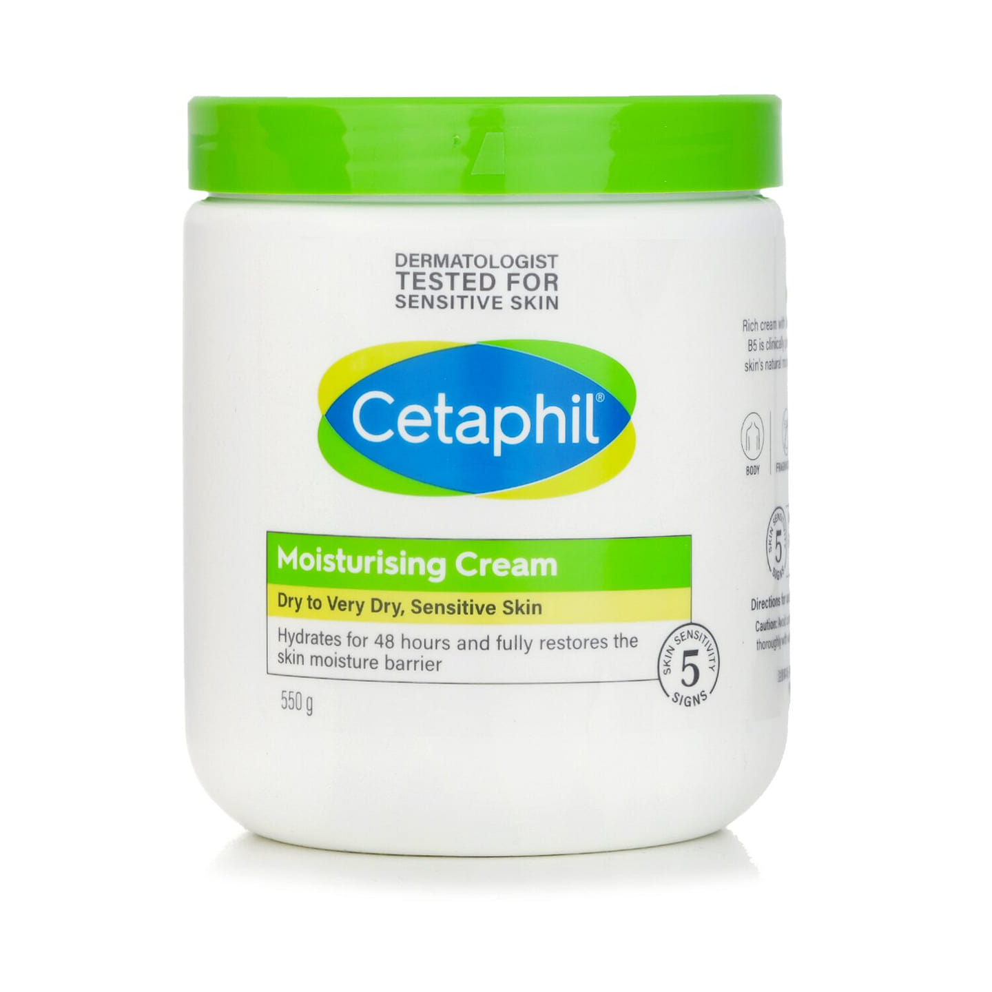 Cetaphil Moisturising Cream 48H – For Dry to Very Dry, Sensitive Skin 550 g