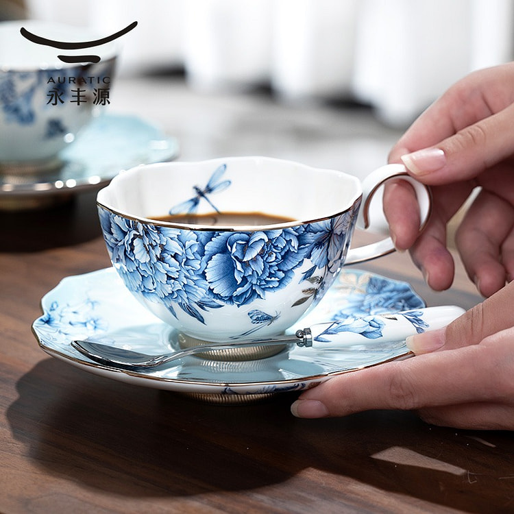永丰源铂金青花3头茶咖具 1 盒