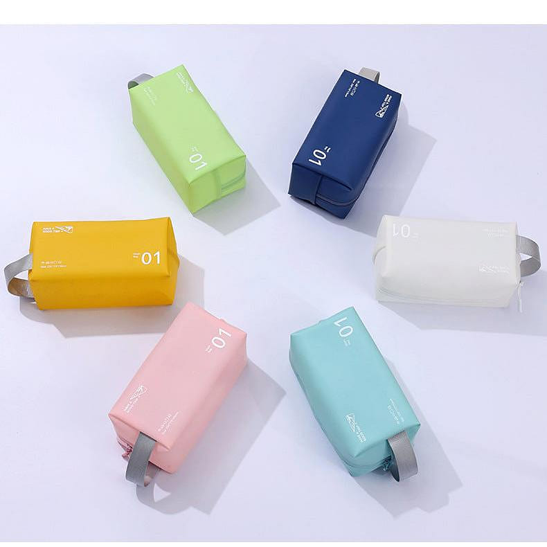 Travel Cosmetic Storage Bag PVC Waterproof Bag Candy-Colored Makeup Bag-white 1 count