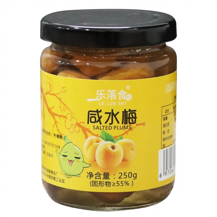 乐落咸水梅潮汕特产咸梅酸梅汤泡水1瓶250g