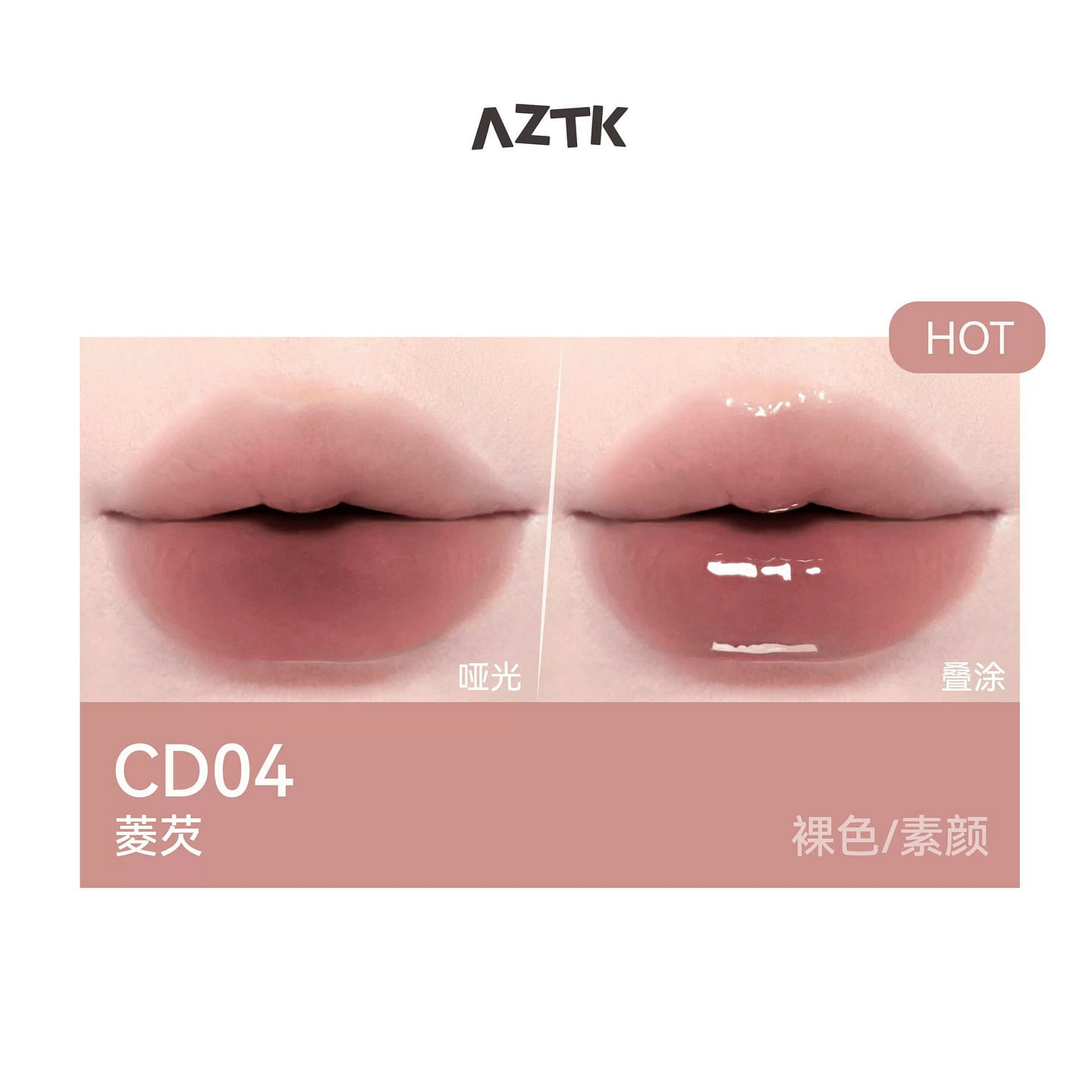 AZTK double-head lip gloss CD04 1 each