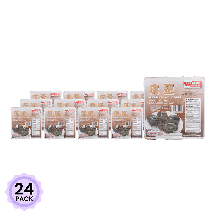 Wei-Chuan Preserved Duck Eggs 6 count*24 pack