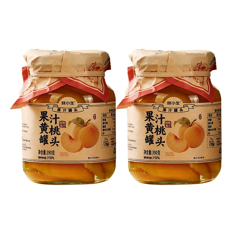 0 Added Sugar Yellow Peach Canned Fruit 2 bottle