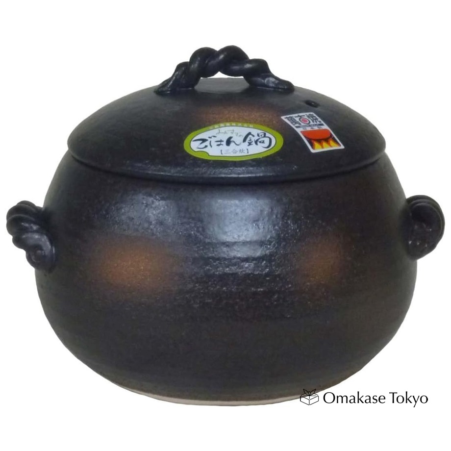 Misuzu Pottery Donabe Rice Pot 7 Cups Yokkaichi 3450 グラム