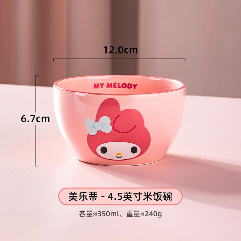 Sanrio Ceramic Bowl Cartoon Cuteness 4.5 Inches – My Melady 1 each