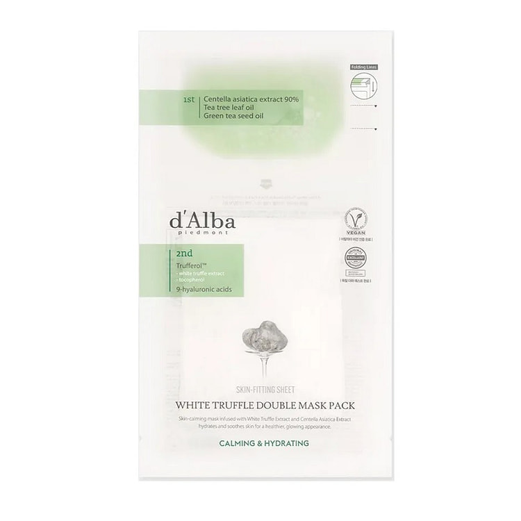 d'Alba White Truffle Double Moisturizing Mask Pack Sheet [Calming & Hydrati