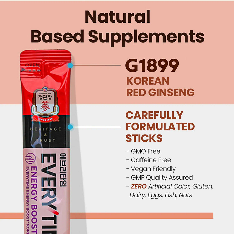 Evreytime Energy Boost + Red Ginseng Extract Tea 1 each