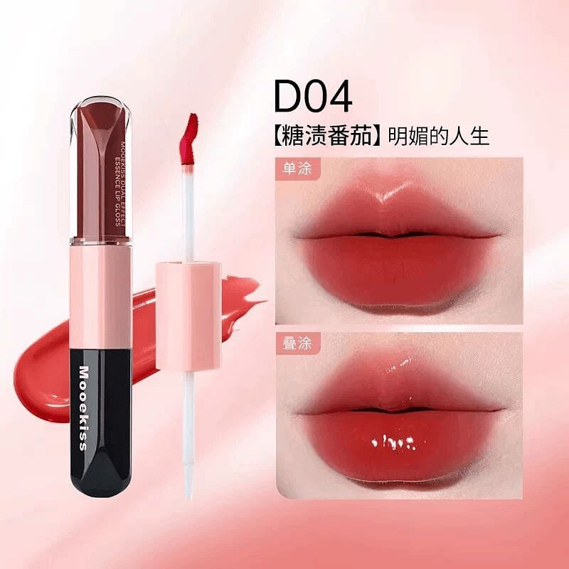 MOOEKISS Dual Essence Lip Glaze D04Candied tomato 1 each