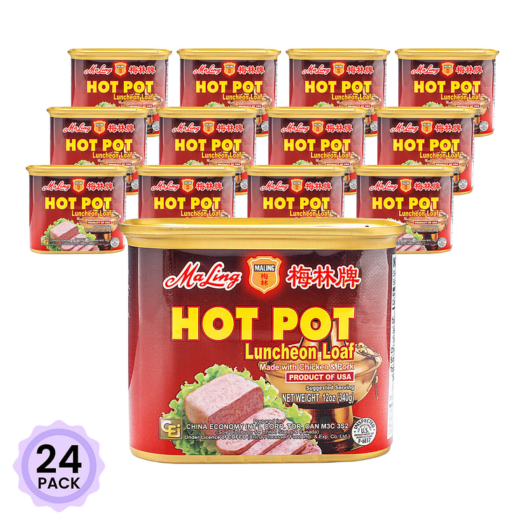 Ma Ling Hot Pot Loaf Pork & Chicken 12 oz*24 pack