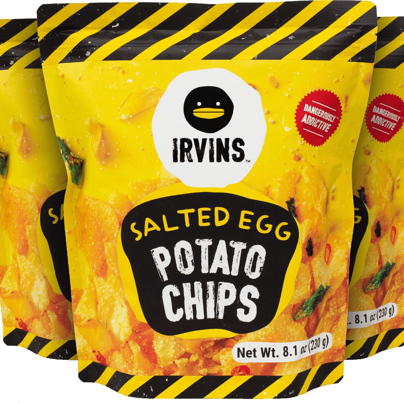 IRVINS Salted Egg Potato Chips 210g x 3 Pack 1 bunch