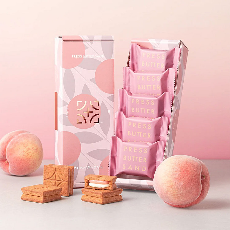 PRESS BUTTER SAND Butter Peach Sandwich Cookies 5p