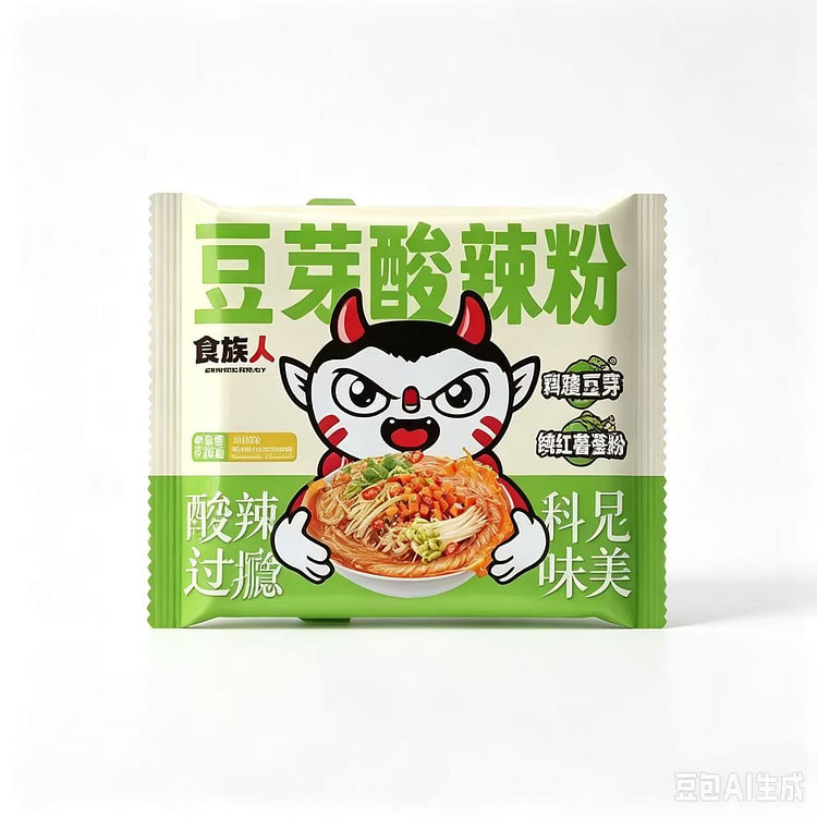 食族人豆芽酸辣粉118g*4 1 包