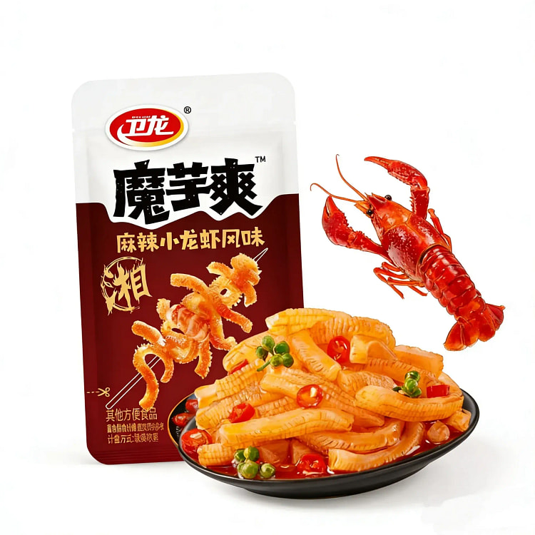 Weilong Konjac Strips, Spicy Crayfish Flavor, 50g 1 each