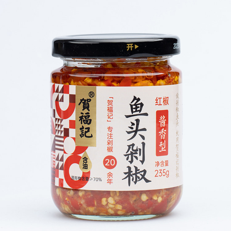 贺福记红鱼头剁椒 235g*1 瓶装 235 克