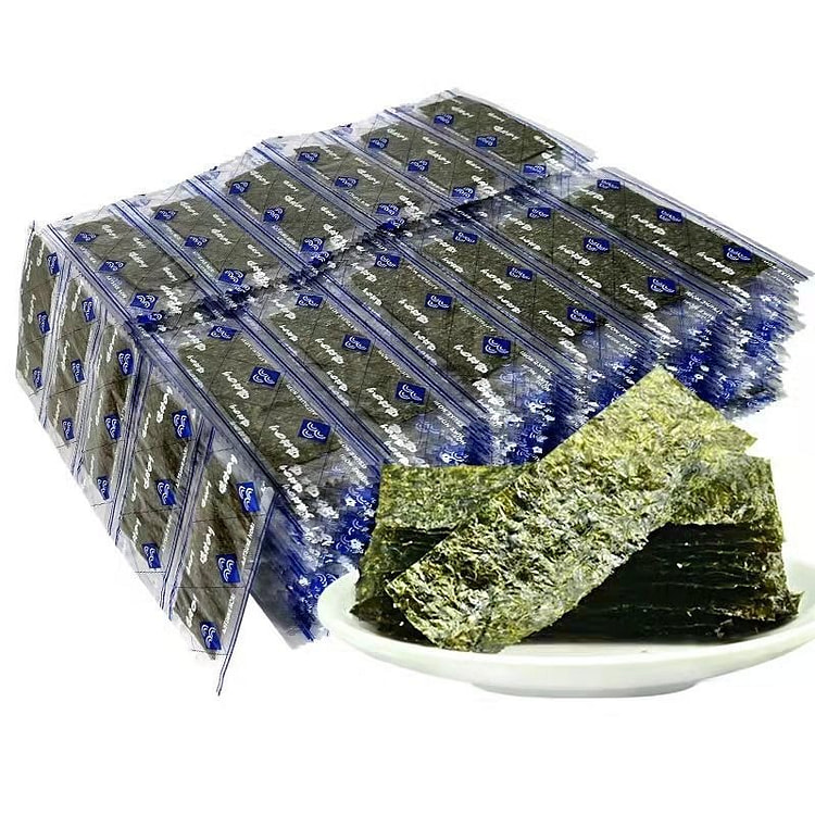 网红即食海苔原味批发休闲紫菜脆片寿司110片 25 克