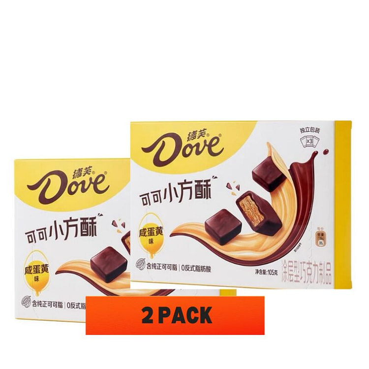 105克*2盒 德芙 可可小方酥 咸蛋黄味