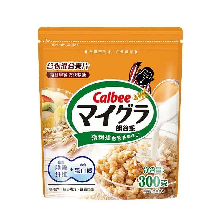 カルビーグラノーラオートミールを牛乳やヨーグルトに入れる 300 グラム