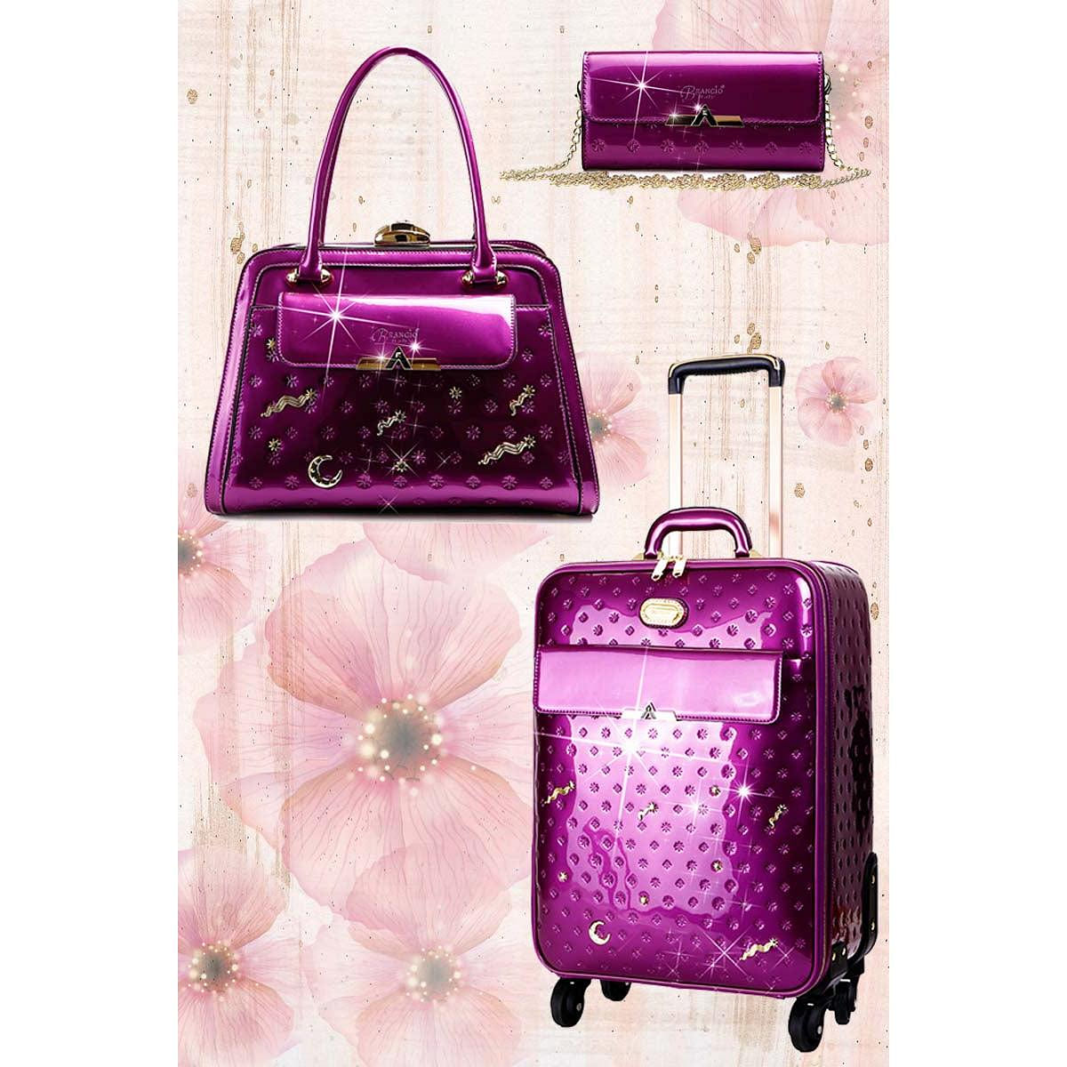 Meteor Sky 3PC Set | Carry-On Travel Luggage + Bag + Wallet [KVL-3pcs/Set-PU] 1 each