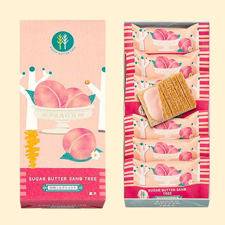 Sugar Butter Sand Tree  White Peach Milk Chocolat