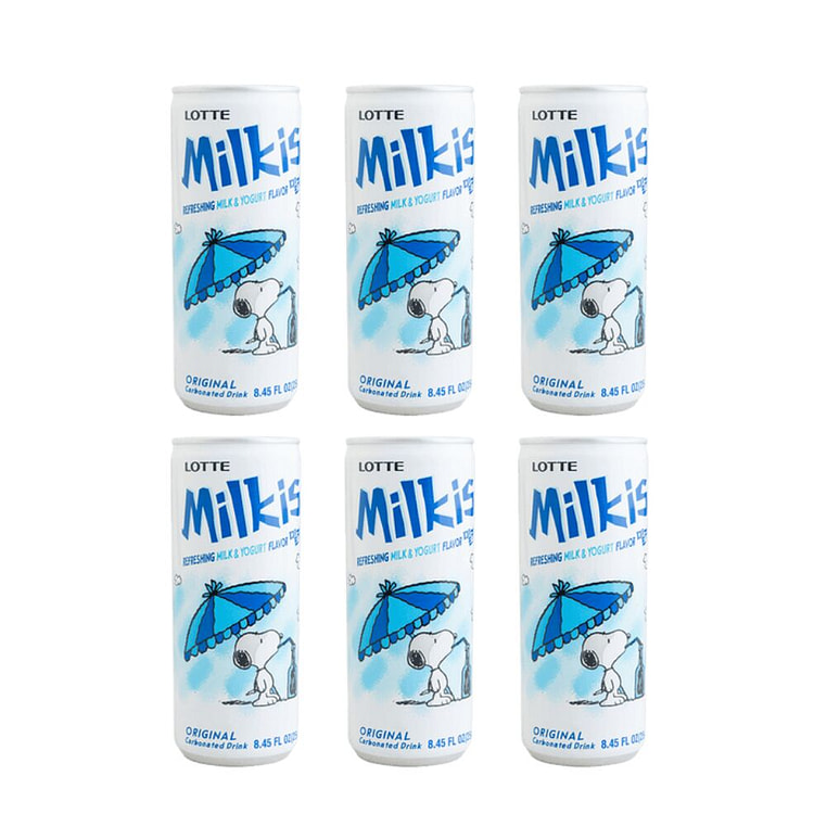 乐天 MILKIS妙之吻 牛奶碳酸汽水250ml 6 罐