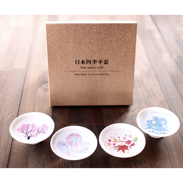 Japan 4pcs Cold Color-Changing Sake cup(Gift box)
