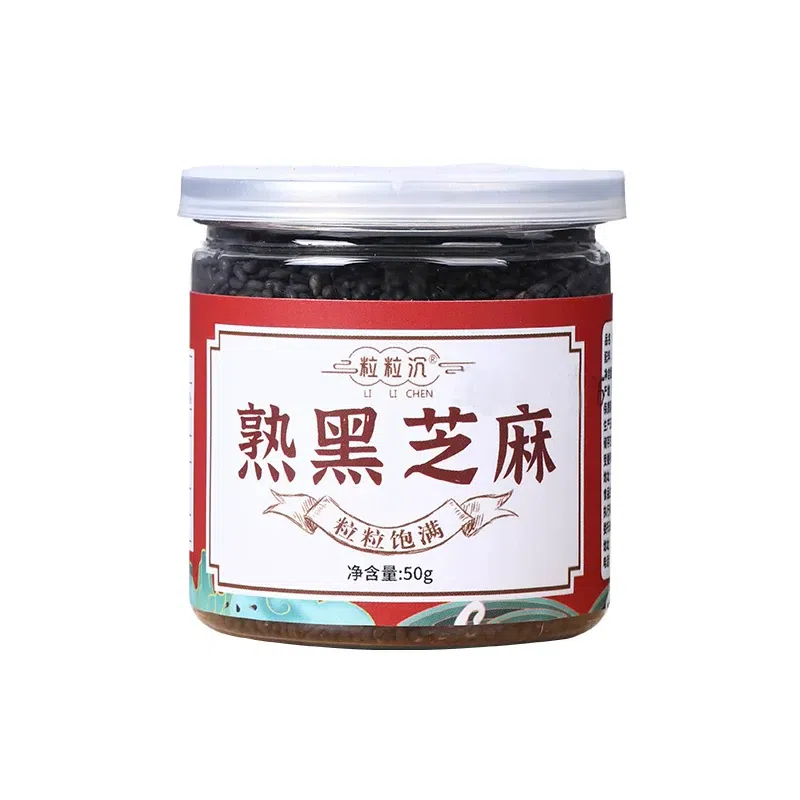 50g*1 can of mature black sesame seeds. 50 g