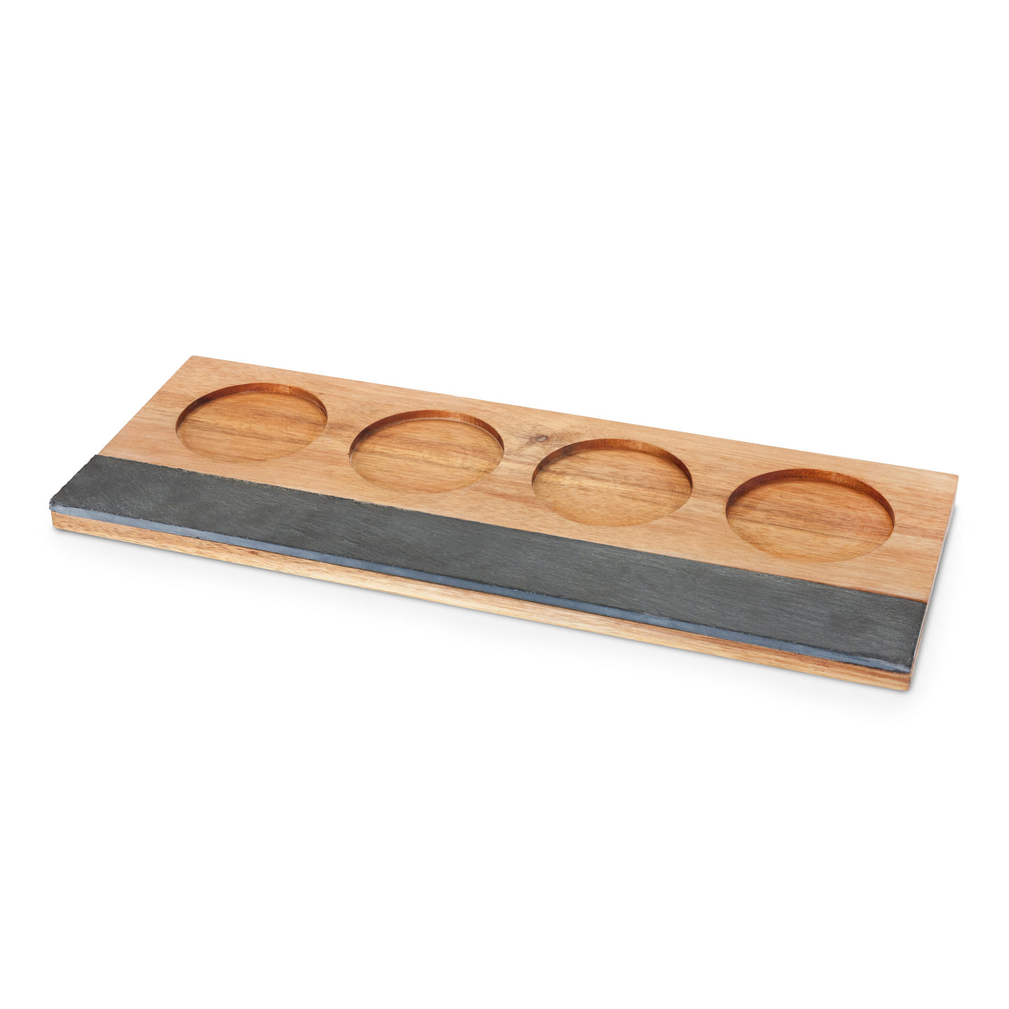 Acacia Wood Wine Flight Board by Twine® 1 each