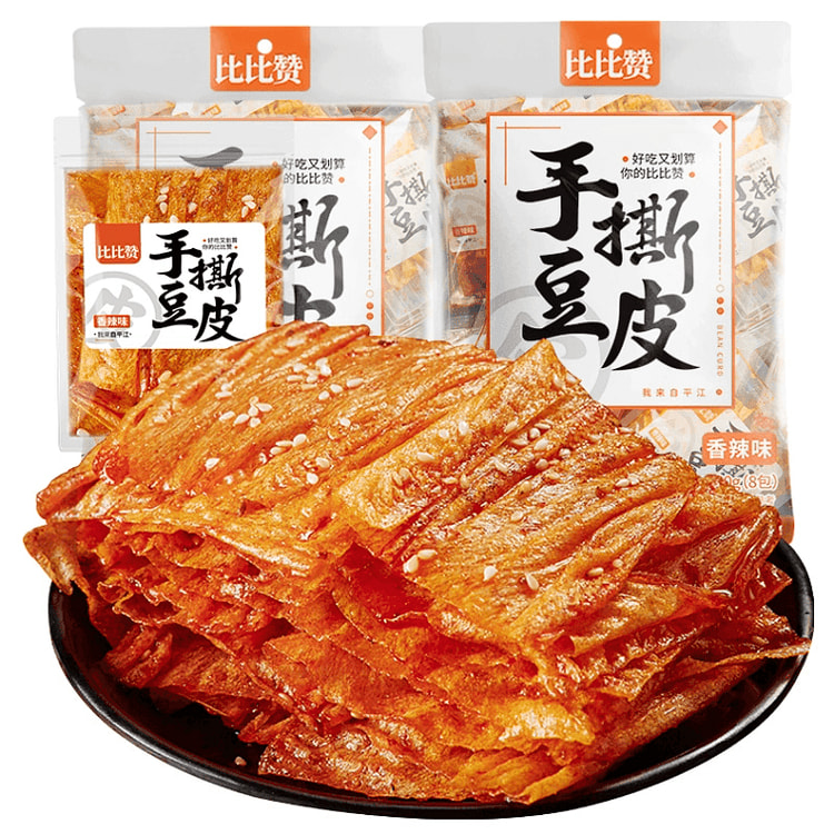 比比赞手撕豆皮 辣条豆腐干内含独立小包 10小包