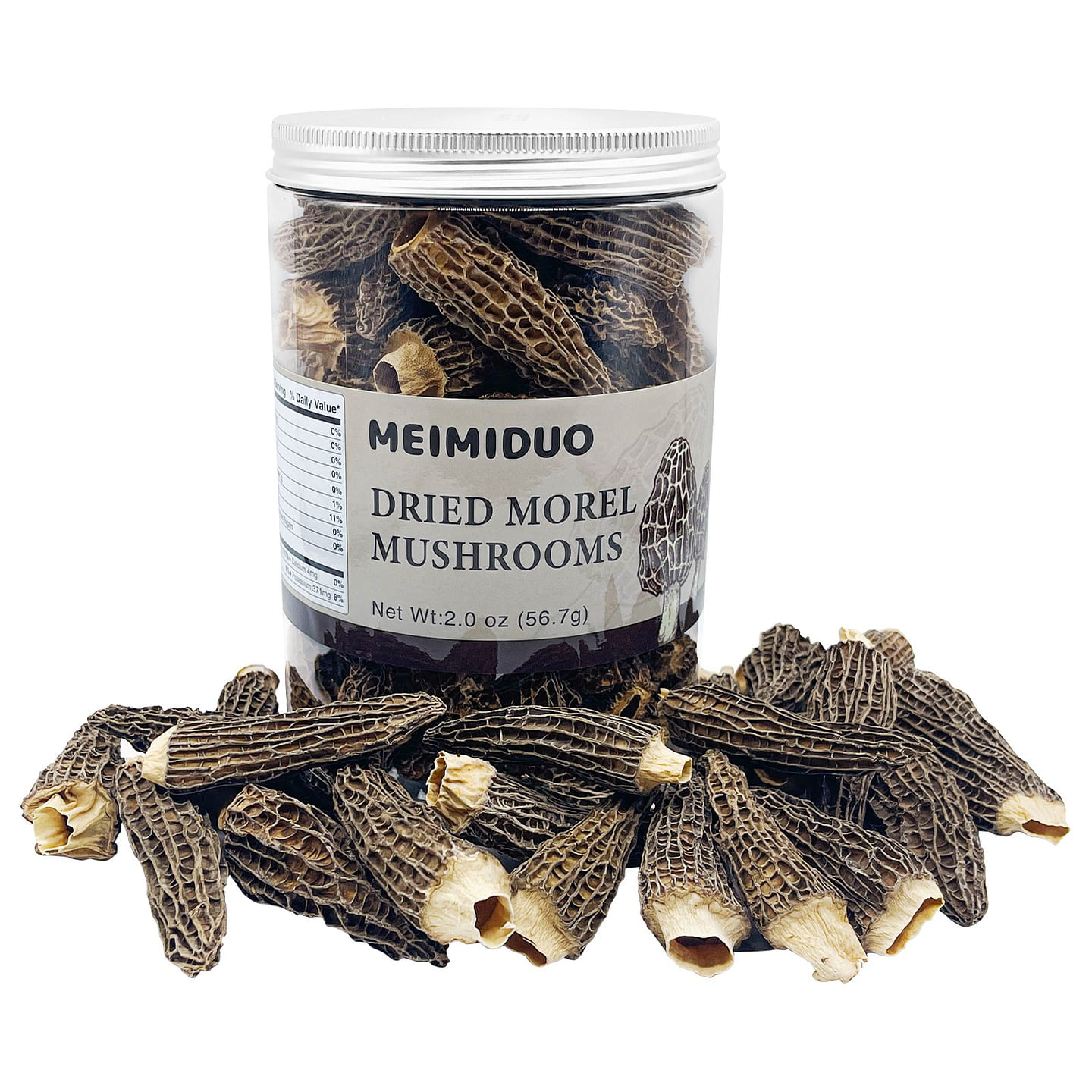 MEIMIDUO Grade AAA Dried Morel Mushrooms 56.7g 2 oz