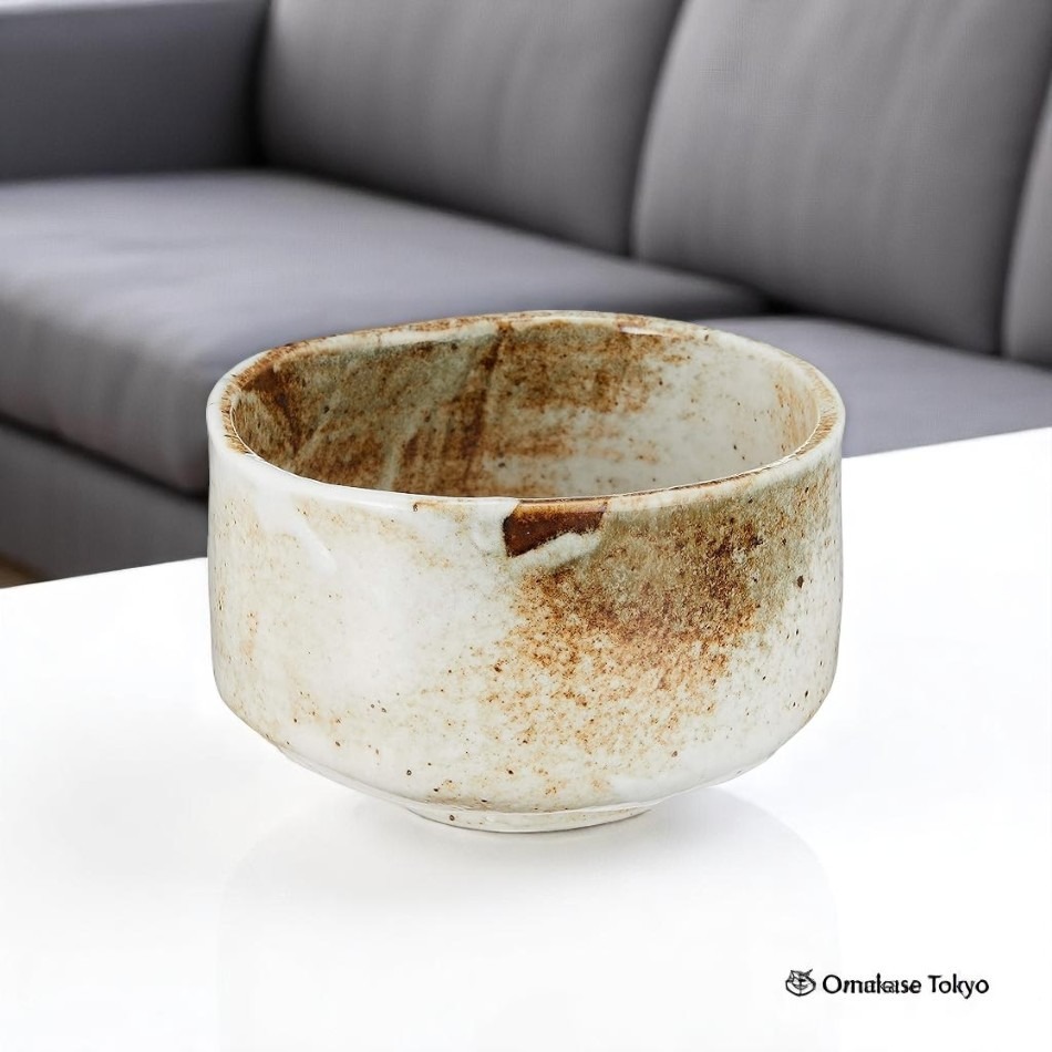 Ale-net White Yukishino Matcha Bowl Mino Ware 50 그램