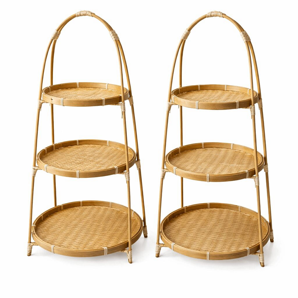 Sustainable Bamboo Woven Basket (Set of 2) 2 each