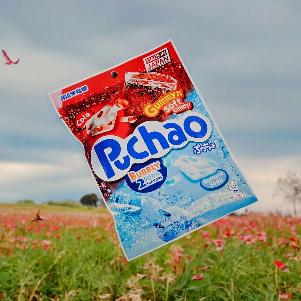 Puchao Japanese Chewy Candy: Ramune & Cola 3.53 oz