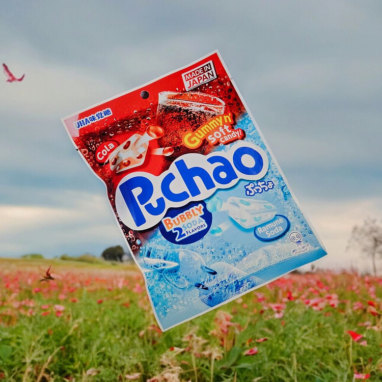 Puchao 日式软糖：波子汽水和可乐口味