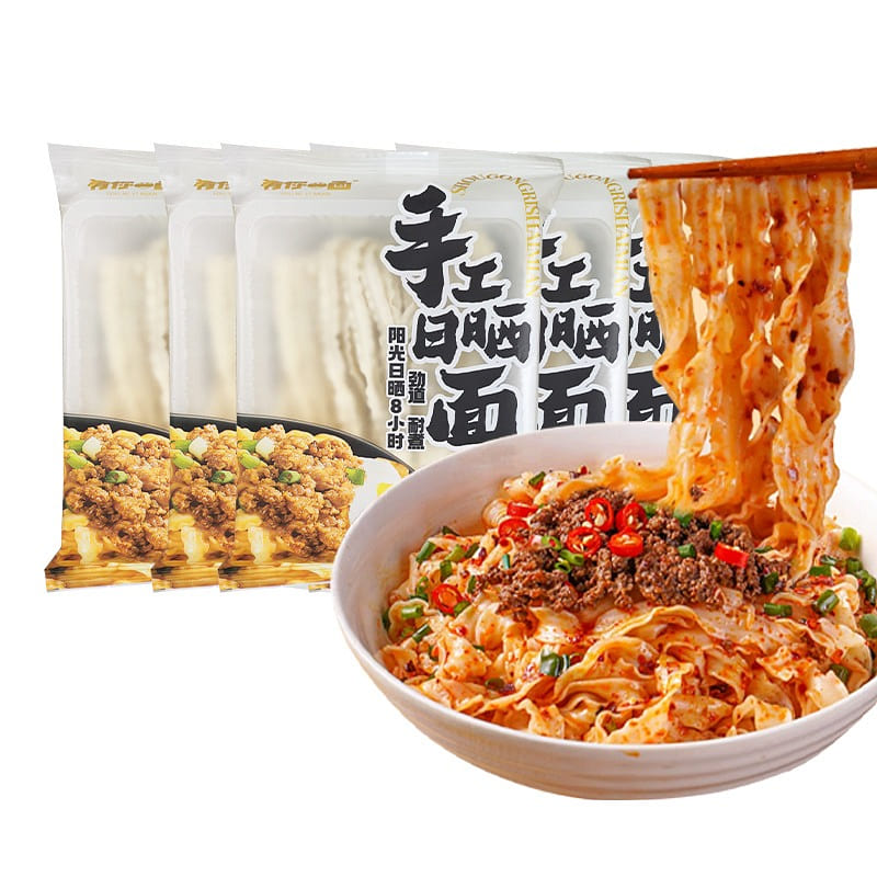 Handmade Wide Noodles Chewy Knife-Cut Noodles 1 pack