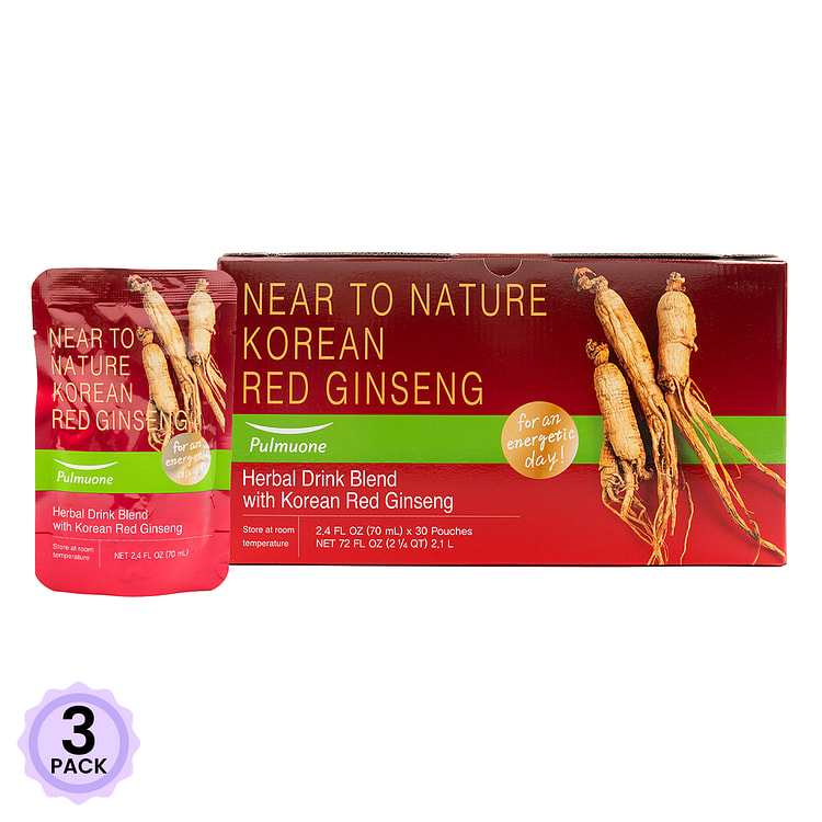 PULMUONE Near to Nature Korean Red Ginseng 30ea 72 oz*3 pack