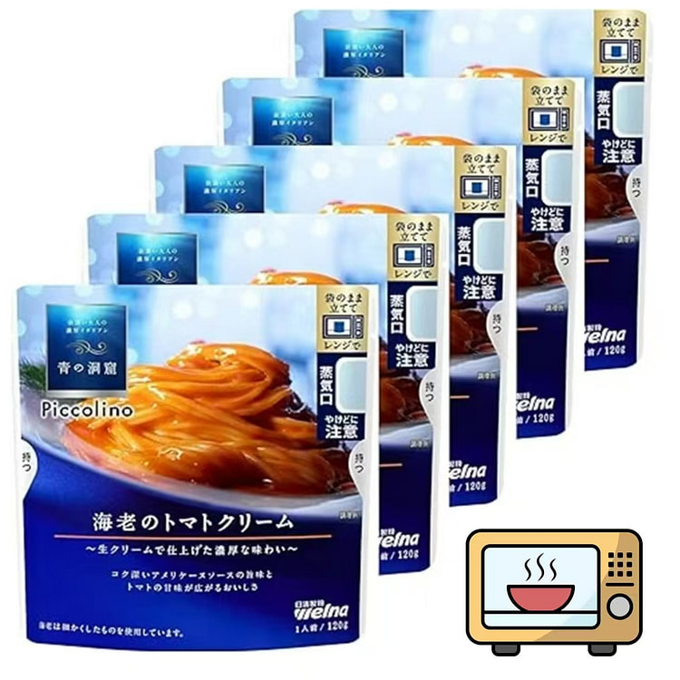 日本直邮 青之洞窟 微波炉即食 意面酱 番茄奶油虾 5 个