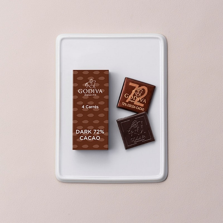 Godiva Carre sô cô la đen 72% 4 miếng