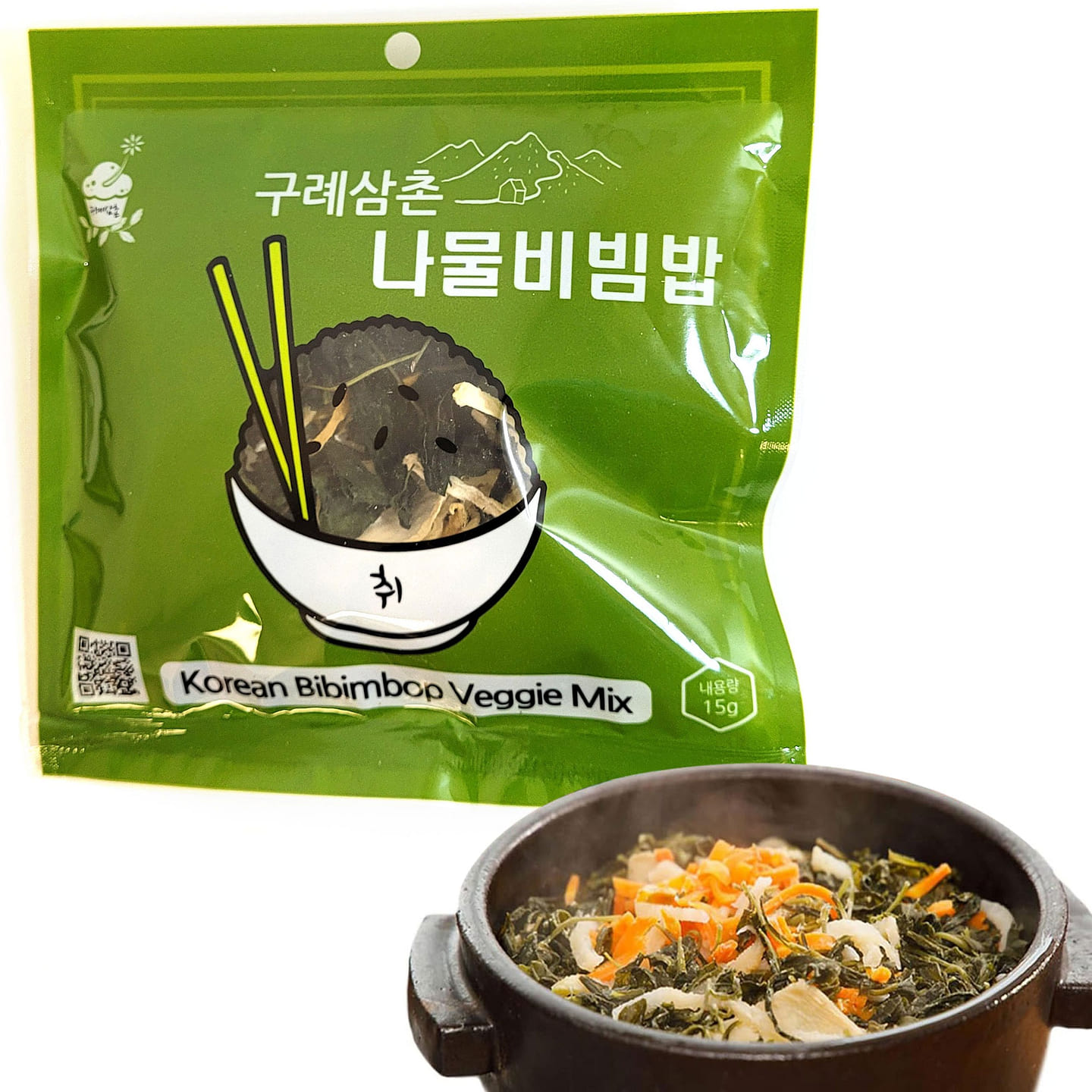 Gurye Uncle Korean Bibimbap Dried Vegetables Korean Food Namulbap, Chwinamul 1 case