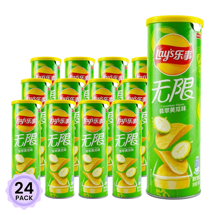 乐事 薯片 翡翠黄瓜味 90 克*24 包