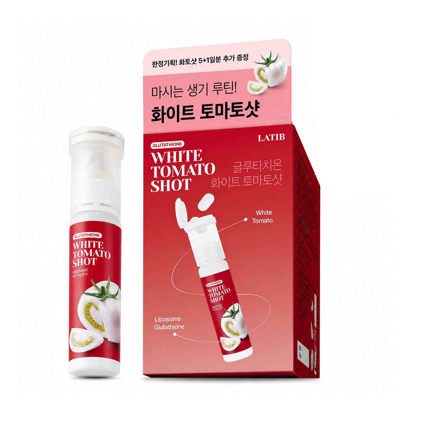LATIB White Tomato Shot Concentrate Drink 5+1 Bott 1 box