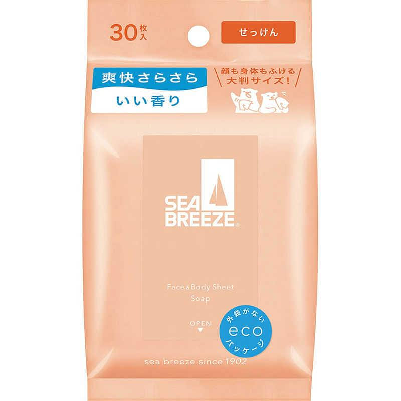 SEA BREEZE Face Body Wet Wipes Soap Scent 30pcs 1 each