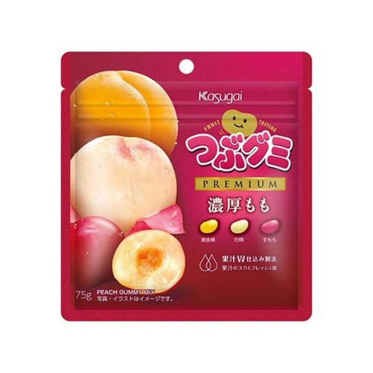 春日井浓厚桃子果汁软糖 3种桃子口味 75g