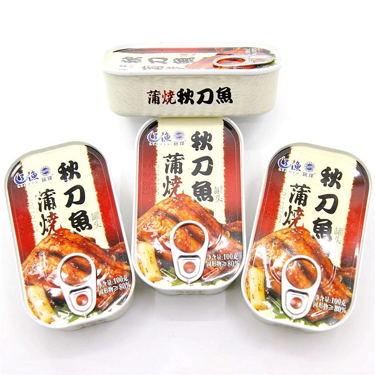 大连特产 蒲烧秋刀鱼罐头 即食海鲜零食1罐