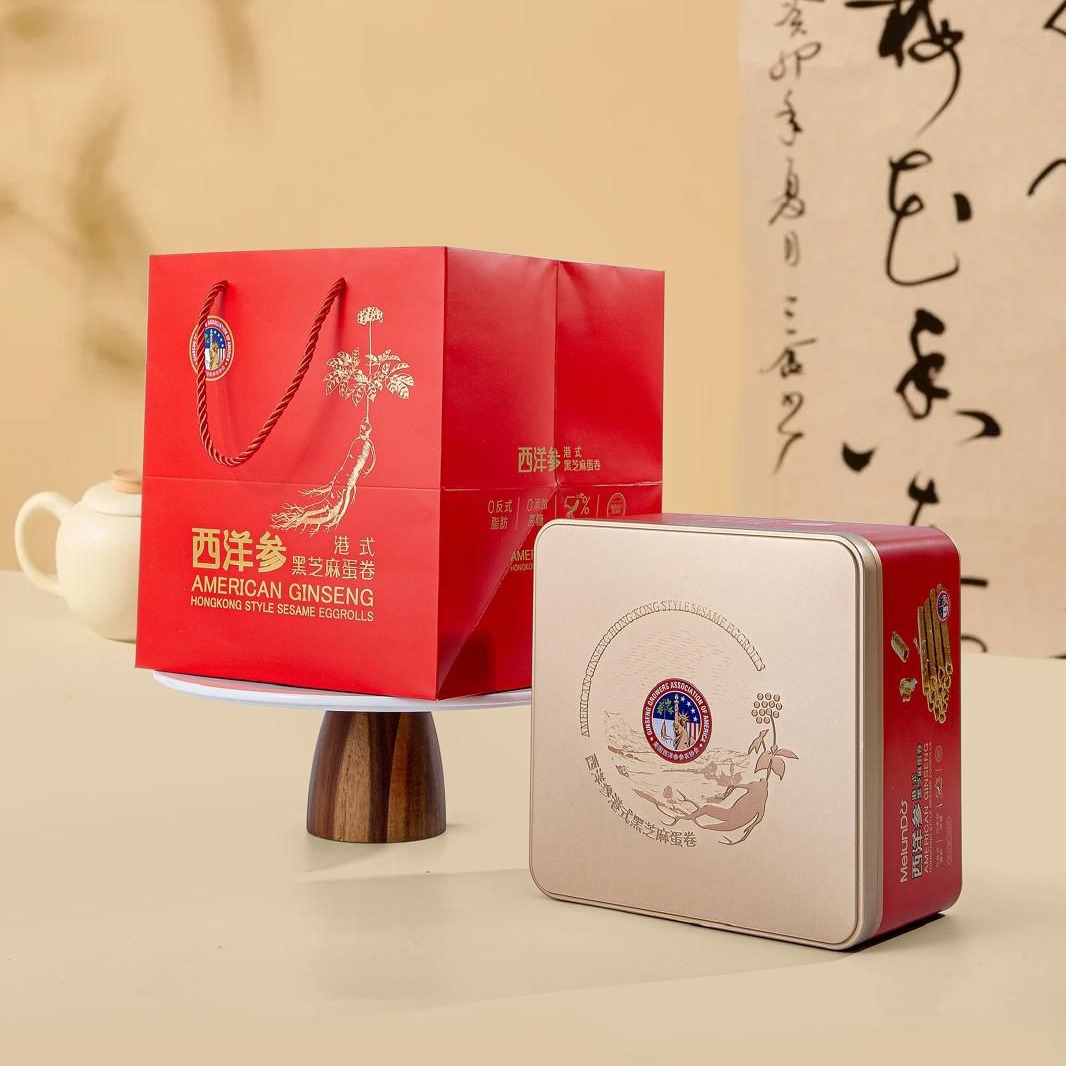 北京同仁堂造养青年西洋参港式黑芝麻蛋卷300 克- Weee!