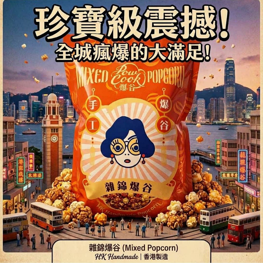 POWCOOK HK Hand Made Mixed Popcorn Jumbo Set 10s 1 each