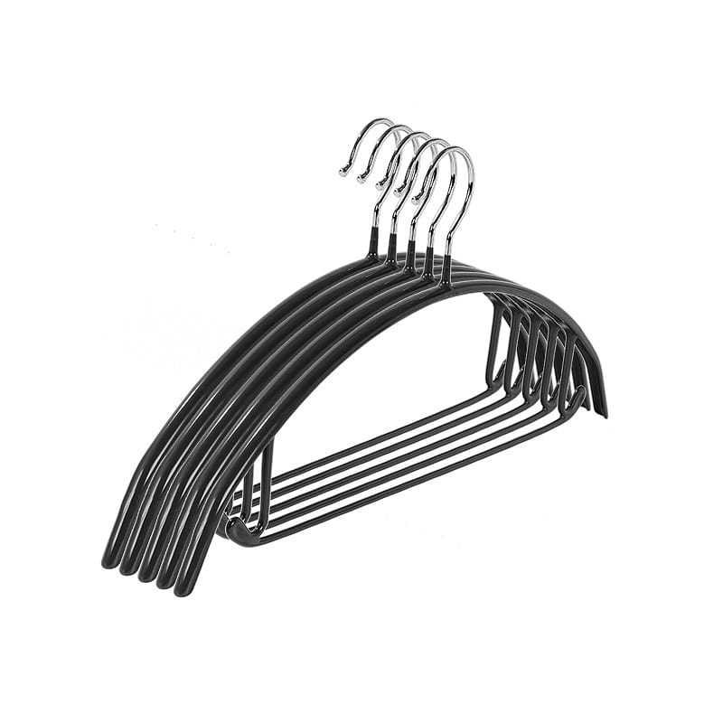 Multiple Color Clothes Hangers,Heavy Duty – Non Slip Felt Hangers-Black 5 count