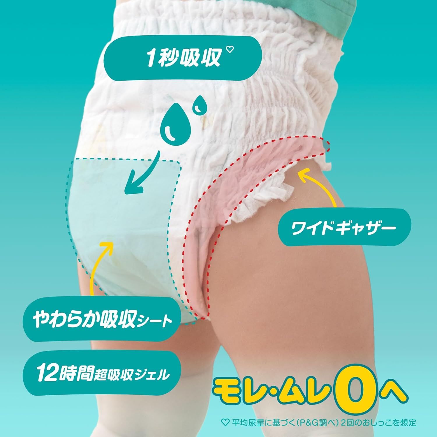 拡張おむつ　Pampers パンツ XXL Pampers Regular XXL Pants Diapers 15-28kg 36pc - Weee!