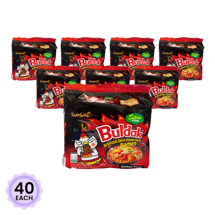 Mì Ramen Ăn Liền Vị Gà Cay Buldak Samyang 5 gói 5.11 oz*40 each