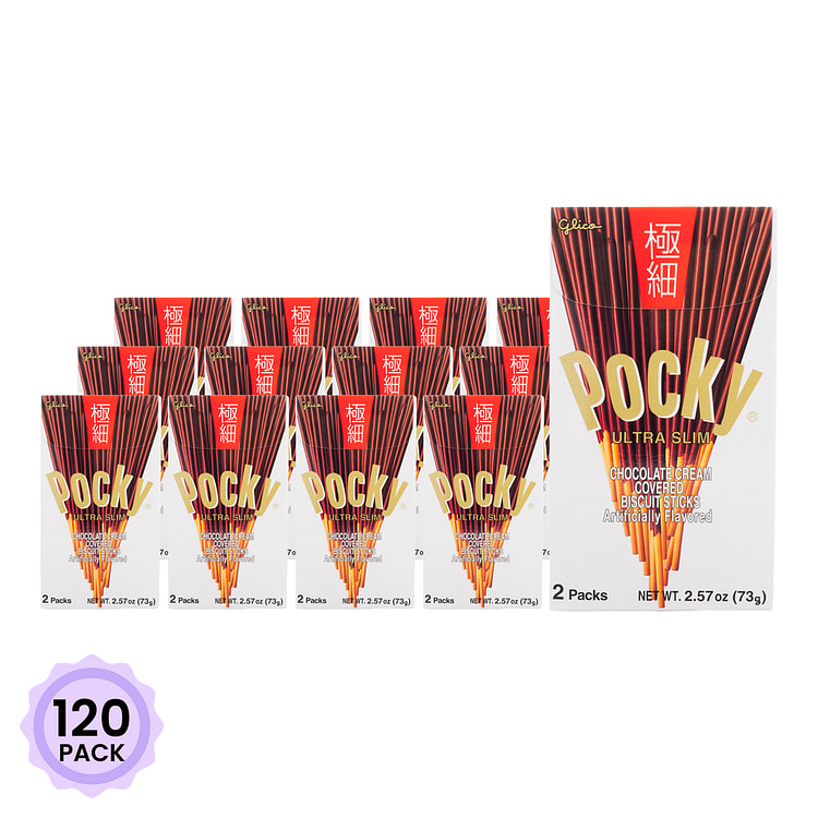 Glico 香脆饼干棒 巧克力味 2.57 盎司*120 包