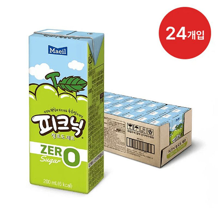 Maeil Picnic Zero Green Grape Juice 200ml 24 pack